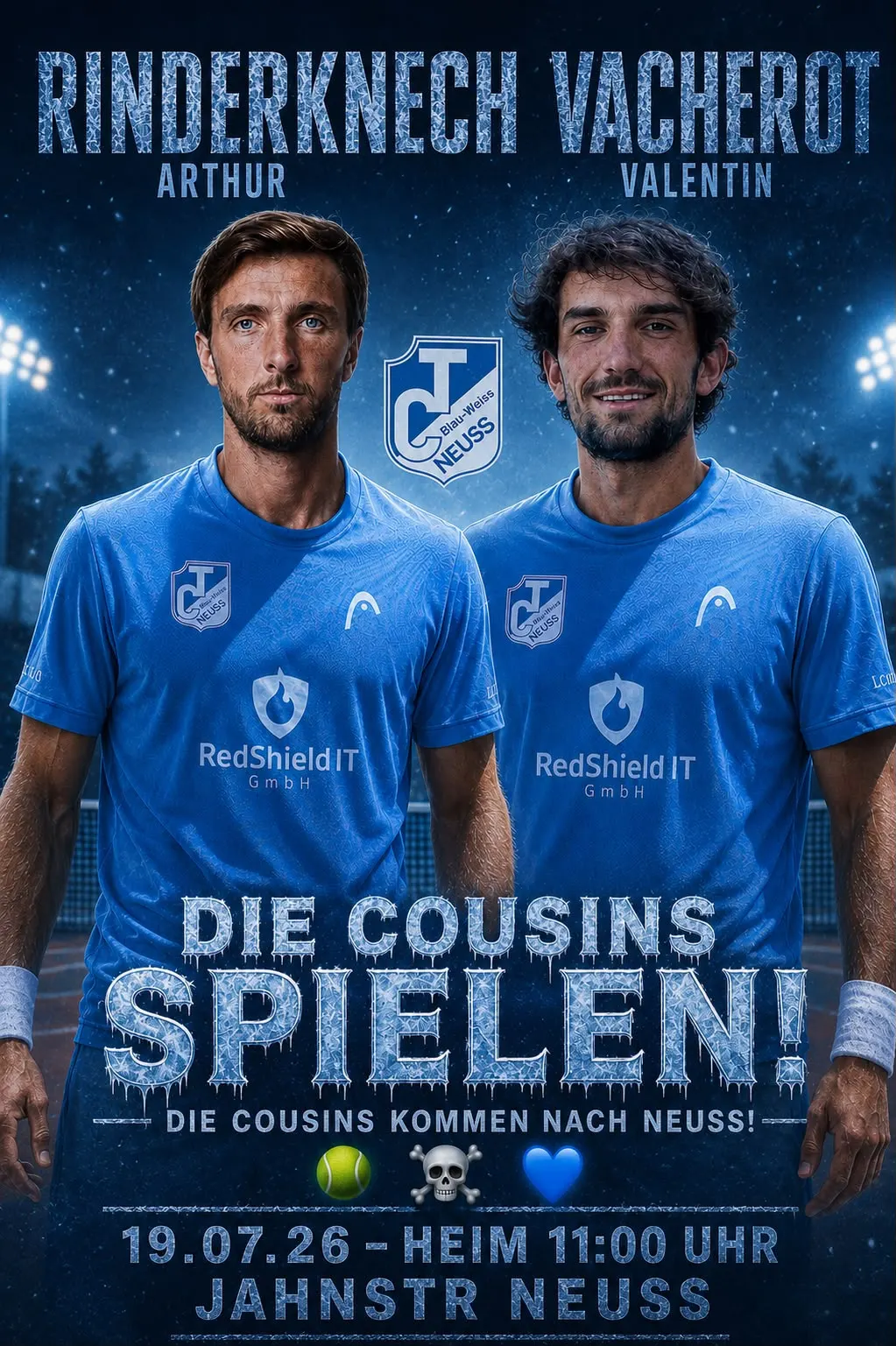 Historischer Auftritt in der Tennis-Bundesliga – die Cousins Valentin Vacherot und Arthur Rinderknech spielen am 19. Juli 2026